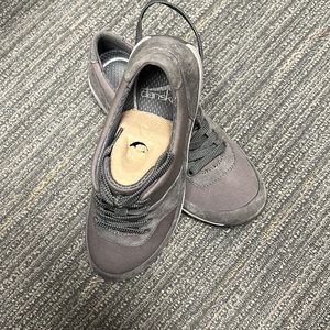 Dansko Hayden Suede Charcoal Sneaker Size 37 (6.5-7)